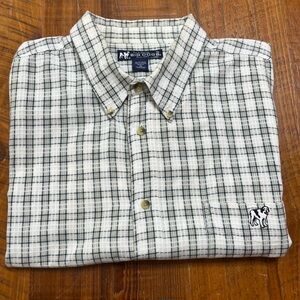 Big Dogs Plaid Button Down Short Sleeve Shirt 2XL